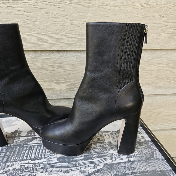 Lola Cruz black leather platform Leste boots EU 41 - Picture 6 of 11